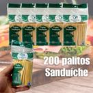 Palito Sanduiche madeira, Lanche Metro, Hamburger, 9cm 200 un