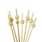 Palitos De Bambu Com Bolinhas Bege 12cm 20 Un - Silver