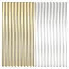 Palitos de cabelo Lawie, pacote com 40, 15 cm, dourado, prata, metal reto
