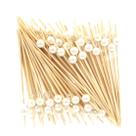 Palitos de coquetel de nicilina Faux Pearl Bamboo 12 cm (pacote com 100)