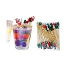 Palitos De Frutas De Bambu Descartáveis Para Dim Sum, Sushi E Coquetéis 200/100/50 PCS Para Festa De