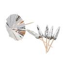 Palitos De Madeira Guarda-chuva Prateado 10cm 12 Un - Silverfestas