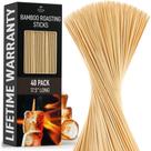 Palitos de Marshmallow para Smores Zulay Kitchen - 40 Unidades de Bambu Autêntico
