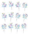 Palitos Decorados Para Bolos e Doces Unicórnio - 12 unid