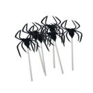 Palitos Decorativos Aranha para Petiscos - 6 Peças