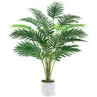 Palmeira artificial Der Rose 71 cm com vaso branco interno/externo