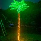 Palmeira artificial Fairyrain 244cm 300LED Decoração ao ar livre