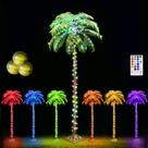 Palmeira iluminada por LED HEYCOLOR 5FT com luzes que mudam de cor