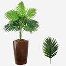 Palmeira Planta Artificial Com Vaso Marmorizado Polietileno