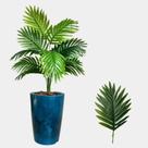 Palmeira Planta Artificial Com Vaso Marmorizado Polietileno
