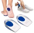Palmilha Calcanheira Silicone Esporão Ponto Azul