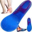 Palmilha Macia de Gel Confortável Absorção de Impacto Ajustavel para Todos os Tipos de Calçados
