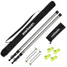 Palo telescópico para lona Everbeam para camping, senderismo y pesca de 92 cm