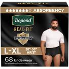 Pañales para Adultos Depend Real Fit Máxima Absorción 68 unidades