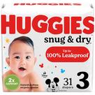 Pañales para Bebé HUGGIES Snug & Dry Talla 3, 31 Unidades Pañales para Bebé HUGGIES Snug & Dry Talla 3, 31 Unidades