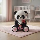 Panda Com Filhote 30cm Pelúcia Macio