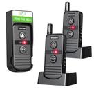 PANDAAR Campainha Sem Fio, Intercomunicadores Sem Fio para Casa com Alcance de 1500m, Sistema de Intercomunicação com Bateria Recarregável, 3 Níveis de Volume, 20 Toques para Residência, Sala de Aula e Negócios