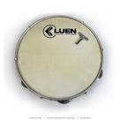 Pandeiro 10 abs branco aro plat inox pele animal 06 afin sples