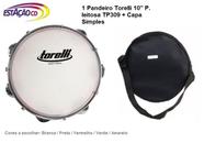 Pandeiro 10'' injetado azul pele leitosa torelli