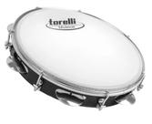 Pandeiro 10'' injetado preto pele leitosa torelli