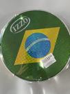 Pandeiro 10 polegadas abs amarelo com pele bandeira do brasil 3438am