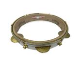 Pandeiro contemporanea 10 madeira pro leve 32clbc branco aro dourado pele cristal