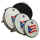 Pandeiro DP Music com Bandeira de Porto Rico - Inclui Estojo
