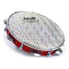 Pandeiro Injetado 10 Pele Holográfica Torelli TP 308 Vermelho