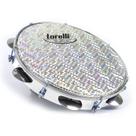 Pandeiro Injetado 12" Pele Holográfica Torelli TP 308 Branco