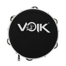 Pandeiro Profissional 10 Pele Leitosa Preto Voik PV10BK