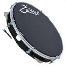 Pandeiro Profissional Abs Preto 10 Polegadas Pele Preta Marca Zaidans Samba Pagode Percussão Instrumentos Musical