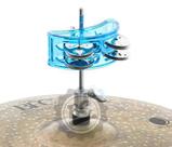 Pandeirola de Chimbal Torelli TPC307 Azul para fixar na haste da máquina de chimbal som de chocalho