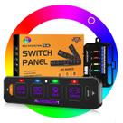 Panel de Interruptores Auxbeam AS-R40 de 4 Canales RGB 12-24V Impermeable Panel de Interruptores Auxbeam AS-R40 de 4 Canales RGB 12-24V Impermeable