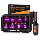 Panel de Interruptores Auxbeam RC800 8 Canales RA84 RGB con Control Inalámbrico
