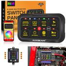 Panel de Interruptores Auxbeam RGB Bluetooth AR-820 de 8 Canales para Camión y UTV Panel de Interruptores Auxbeam RGB Bluetooth AR-820 de 8 Canales para Camión y UTV