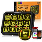 Panel de Interruptores Auxbeam RGB de 12 Canales Bluetooth AC-1200 con Control Remoto Panel de Interruptores Auxbeam RGB de 12 Canales Bluetooth AC-1200 con Control Remoto