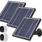 Panel Solar iTODOS para Arlo Pro y Arlo Pro 2, Pack de 3, Cable de 3.6 m