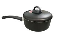 Panela 20cm antiaderente preto tampa com saida de vapor