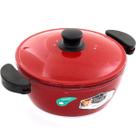 Panela 22cm Vermelho Resistente Gulê Em Alumínio 2,2 Litros