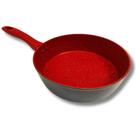 Panela 24cm Antiaderente Sauté Vermelho Indução Fundo Triplo