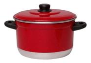 Panela 3 Em 1 Banho Maria Forma Pudim Cuscuzeiro Vermelho