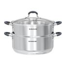Panela a Vapor Sunhouse 6,3QT 2 Camadas Aço Inoxidável Panela a Vapor Sunhouse 6,3QT 2 Camadas Aço Inoxidável