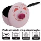 Panela Aço Esmaltado Antiaderente Porquinho 1,2l Caçarola