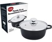 Panela Alumínio Fundido Antiaderente Cerâmica 24cm Preta