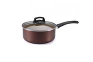 Panela antiaderente 18cm c/ tampa de vidro Marrom Premium Panelux