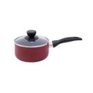panela antiaderente de alumínio com tampa de vidro 16cm - oikos