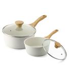 Panela ANTIADERENTE DE CERÂMICA BRANCA SENSARTE 1,5 + 2,5 QT com tampa