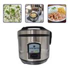 Panela Arroz Elétrica Inox Antiaderente 6 Xícaras Cozinhar