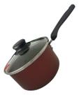 Panela Avulsa De Aluminio 14cm Com Tampa De Vidro Cereja Cereja