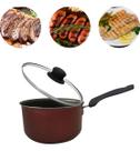 Panela Avulsa De Aluminio 14cm Com Tampa De Vidro Cereja Cereja